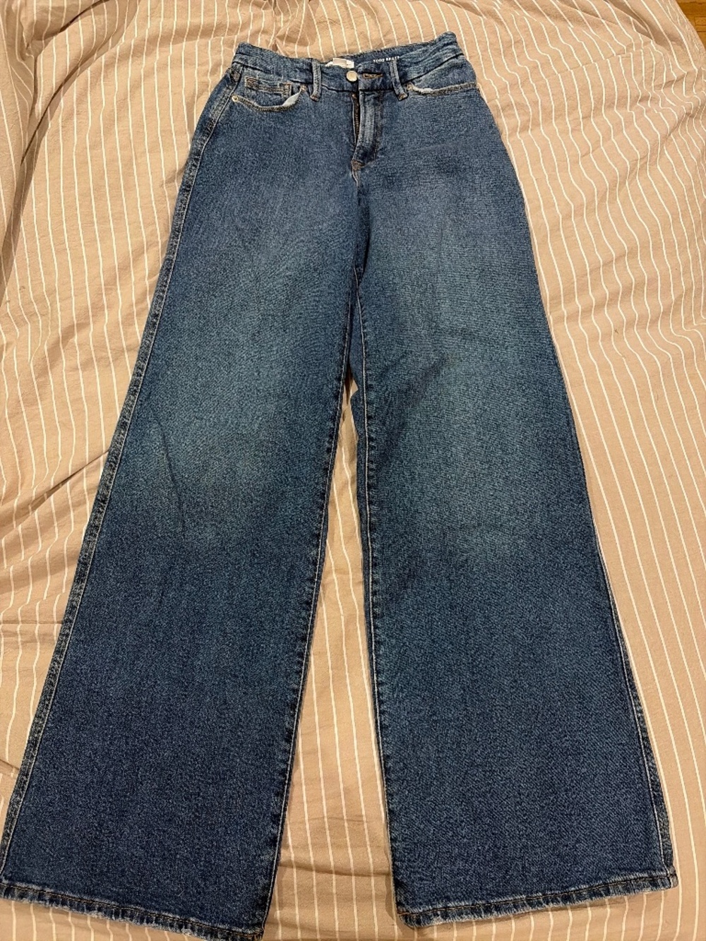 Good American High Rise Loose Leg Jeans